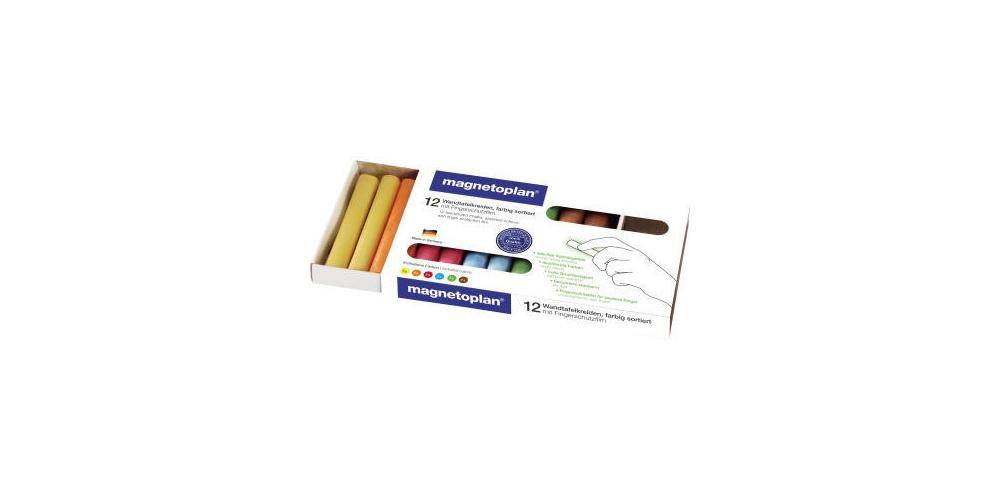 magnetoplan Tafelkreide ® ohne Papierhülle farbig sortiert 12