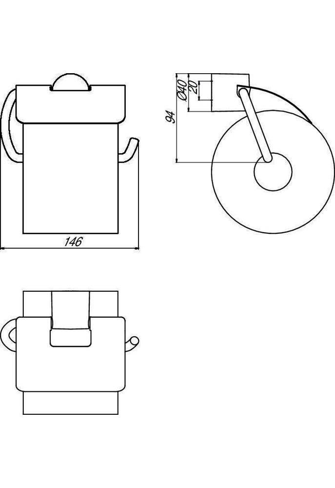 EMCO Papierhalter RONDO 2 mit Deckel chrom
