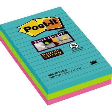 Post-it Haftnotiz ® Super Sticky Notes Cosmic Collection 101 x 152 mm