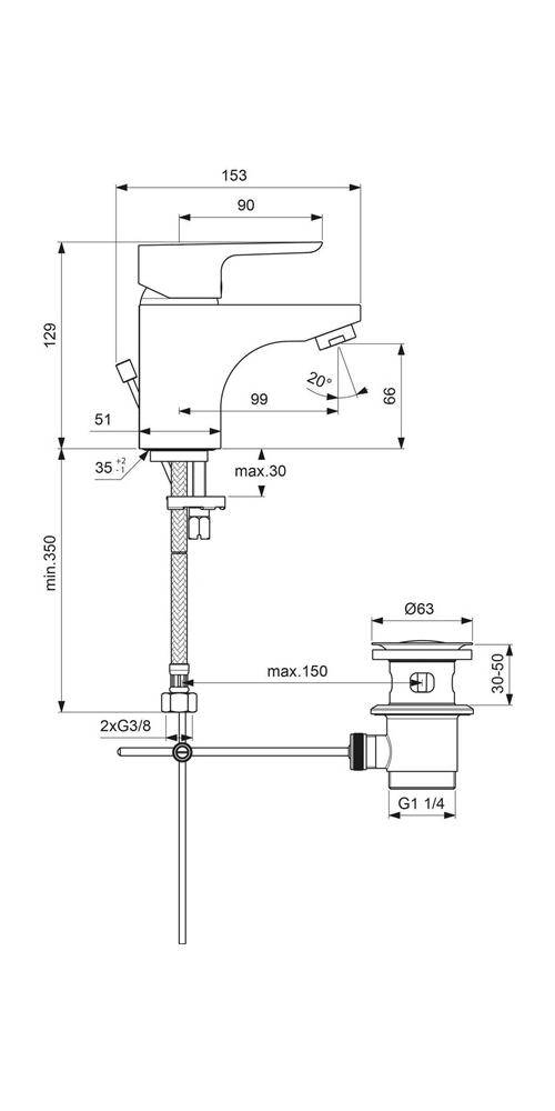 IS WT-Hebelmischer 130 CeraPlan III verchromt