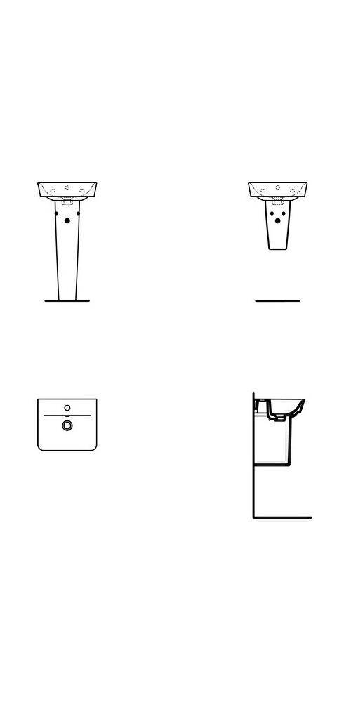 Ideal Standard IDS Handwaschbecken CONNECT AIR Cube 400x350x150mm weiß