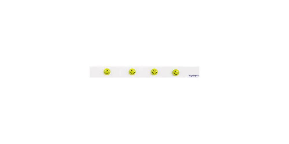 magnetoplan Magnet ® Smiley 40mm 0,06kg Ferrit gelb 4 St./Pack.