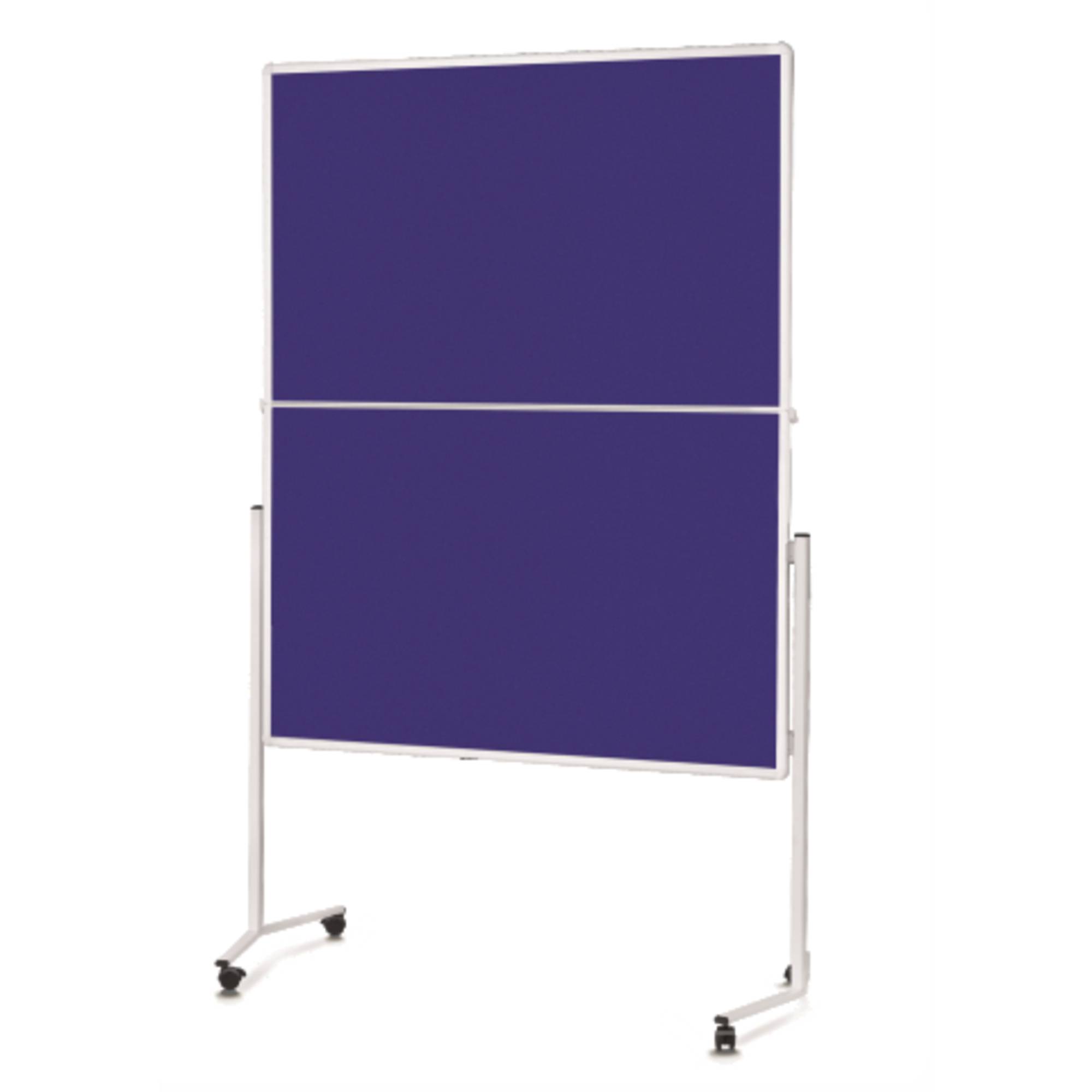 Soennecken Moderationswand 4869 klappbar Filz blau inkl. Rollen