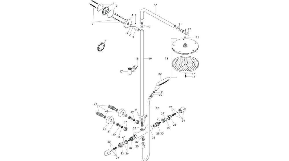 hansgrohe HG Showerp RAINDANCE Select S 240 1jet P mit Theromostat