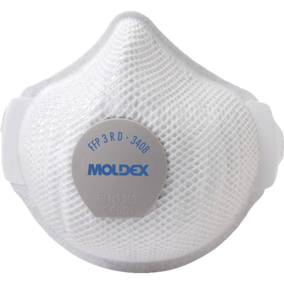 MOLDEX filtr. Feinstaubmaske Air Plus ProValve 3408 FFP3 R D, mit Ventil, 5/VE