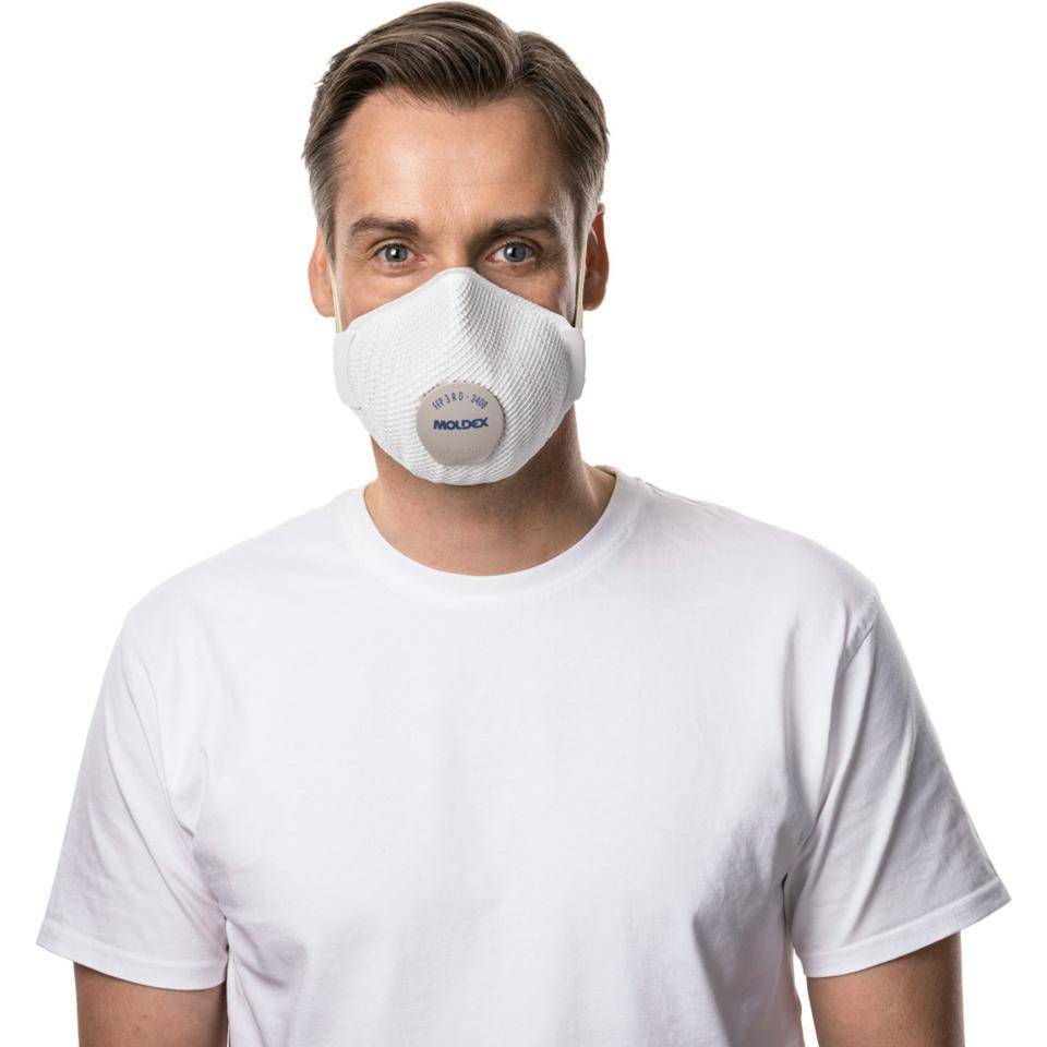 MOLDEX filtr. Feinstaubmaske Air Plus ProValve 3408 FFP3 R D, mit Ventil, 5/VE