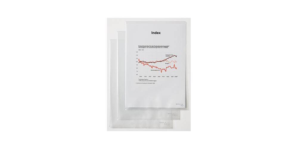 Hetzel Sichthlle DIN A4 0,12mm oben rechts offen dokumentenecht PVC