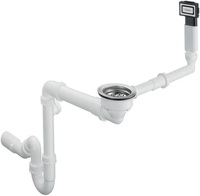 hansgrohe HG Manuelle Ab-/Überlaufgarnitur D16-10, für Einzelbecken