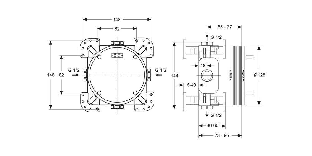 Ideal Standard IDS UP-Bausatz 1 EASY-Box f Bade- Brausearm.
