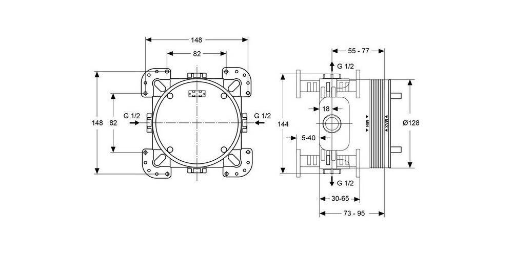 Ideal Standard IDS UP-Bausatz 1 EASY-Box f Bade- Brausearm.
