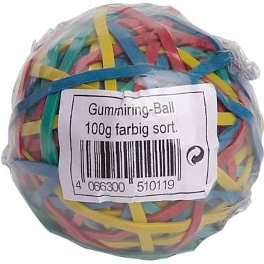 WIHEDÜ Gummiringball 510011 mehfarbig 100 G