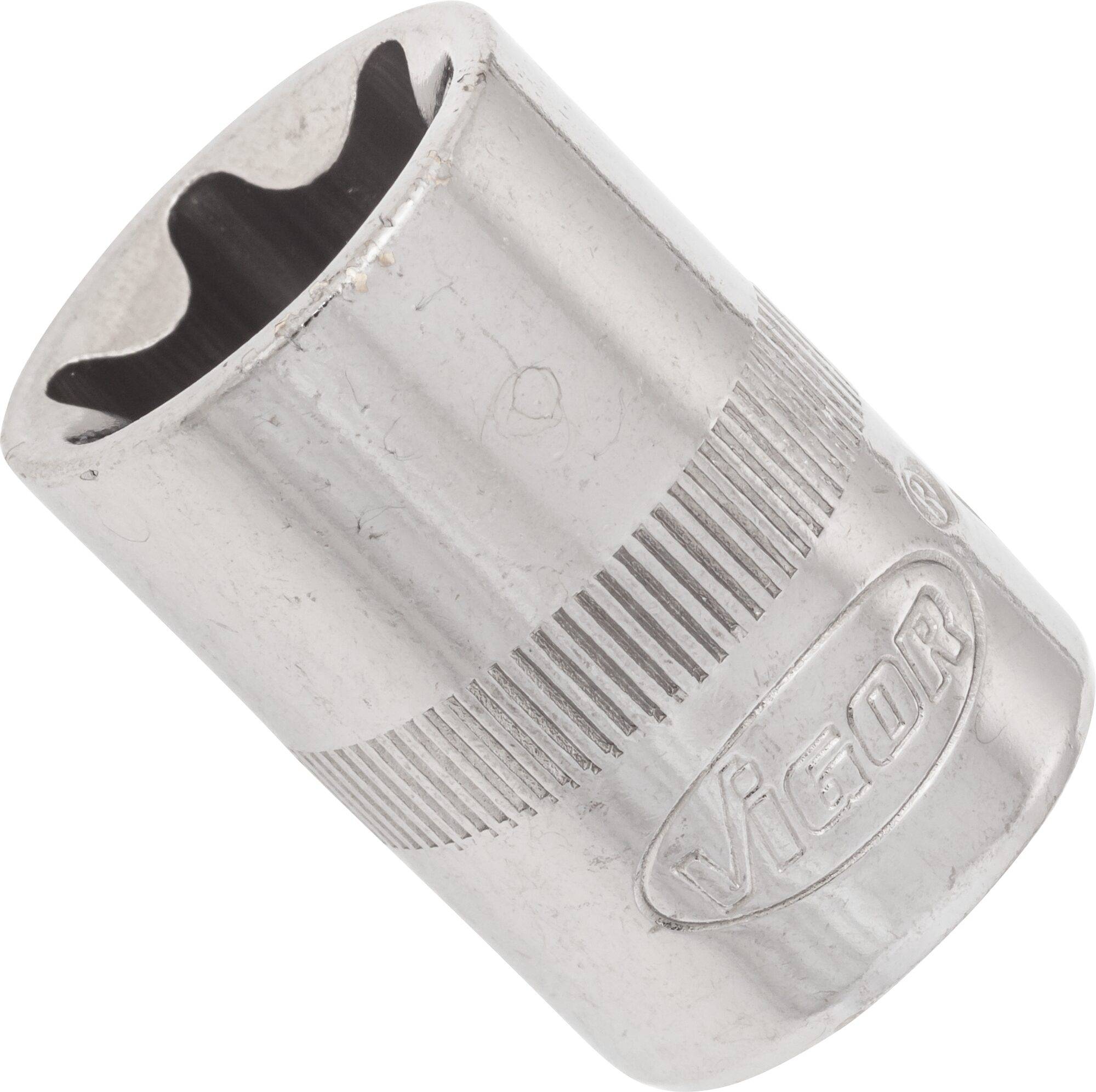 VIGOR T Steckschlüsseleinsatz ∙ V2615N ∙ Vierkant hohl 10 mm (3/8 Zoll) ∙ Außen TORX® Profil ∙ E18