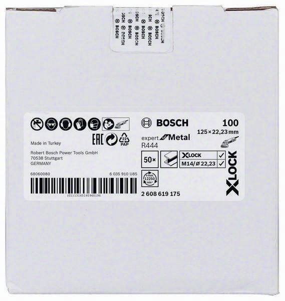 Fiberschleifscheibe X-LOCK R444 Expert for Metal D.125mm Körnung 100 BOSCH