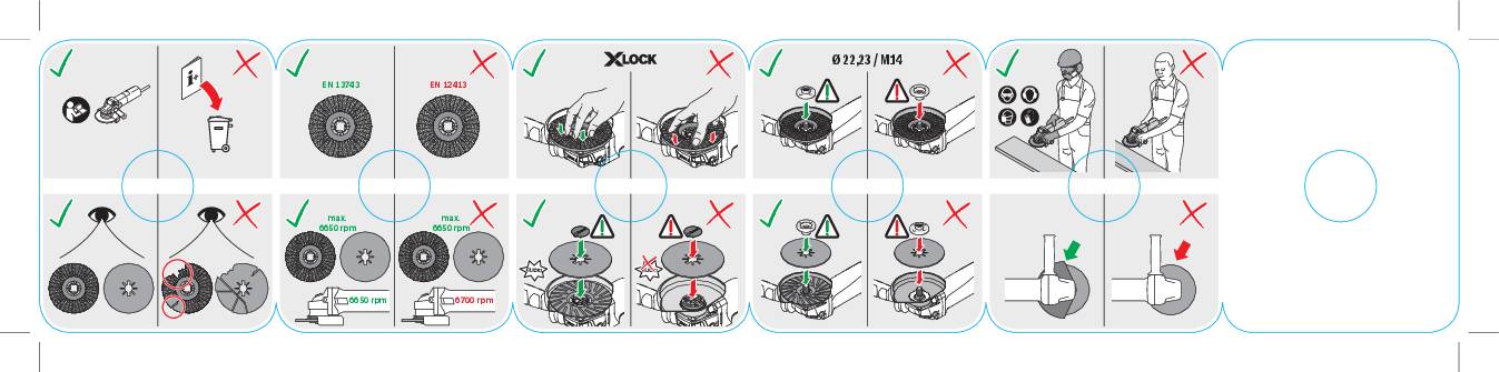 Fächerschleifscheibe X-LOCK BfM X571 D.115mm Körnung 60 abgew. m.Fibertragplatte