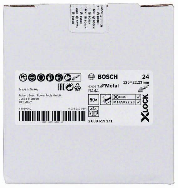 Fiberschleifscheibe X-LOCK R444 Expert for Metal D.125mm Körnung 24 BOSCH