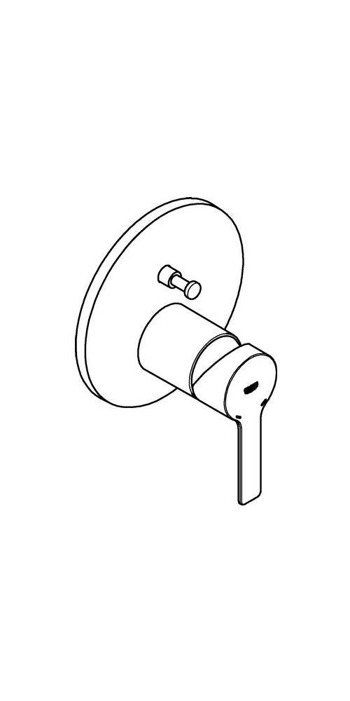 GROHE Einhand-Wannenbatterie LINEARE chr chrom
