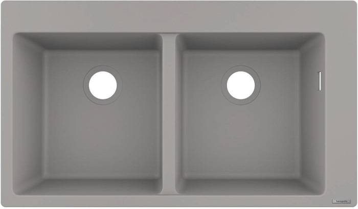 hansgrohe HG Einbauspüle 370/370 S510-F770 betongrau