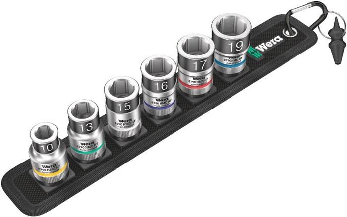 Steckschlüsselsatz Belt C 1 Zyklop 7-tlg.1/2 Zoll 10-19mm f.a6-KT.-Schr.WERA