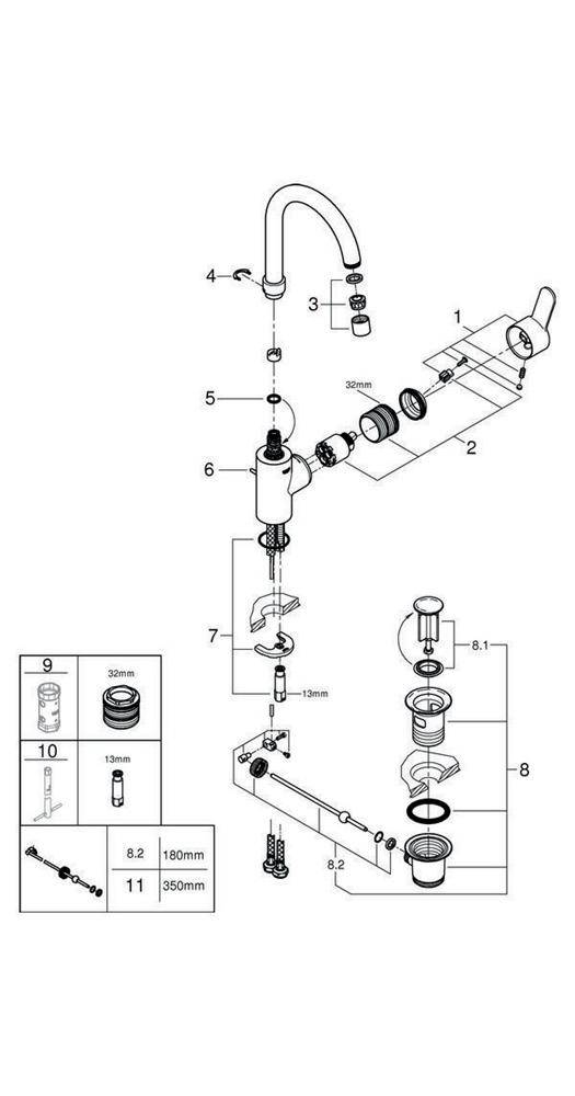 GROHE EH-WTbatt EUROSTYLE C 1/2Zoll L-Size chr