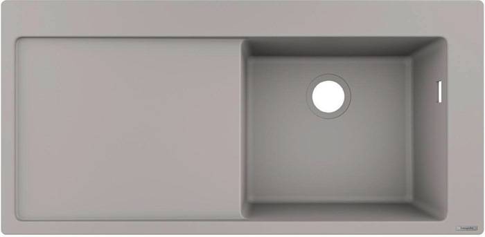 hansgrohe HG Einbauspüle 450 m Abtr. links S514-F450 Betongrau