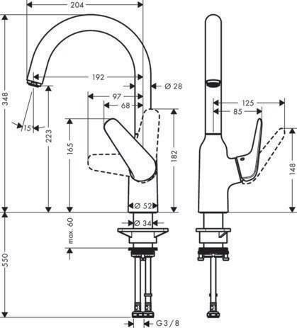 hansgrohe HG Einhebel-Spültischmischer 220 M42 DN 15 mit