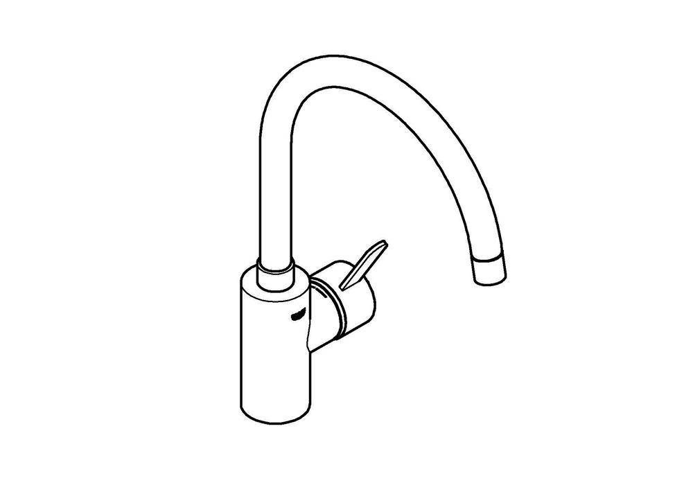 GROHE EH-Spültischbatterie EUROSMART C 1/2" ho Ala chr