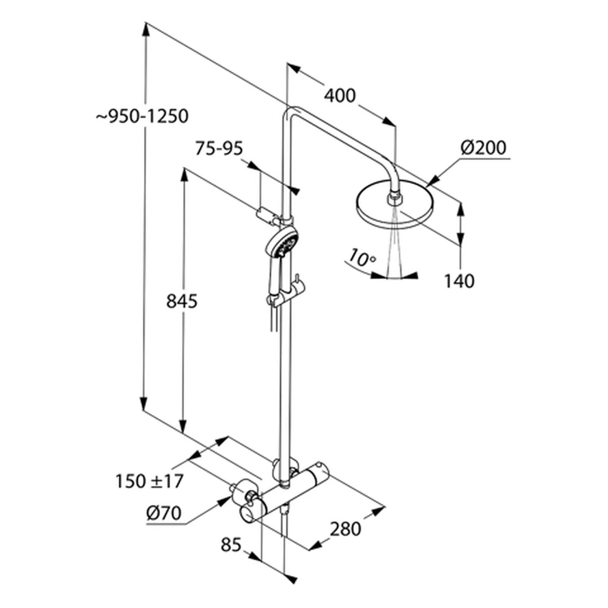 Kludi Logo Thermostat Dual Shower, 1 Stk.