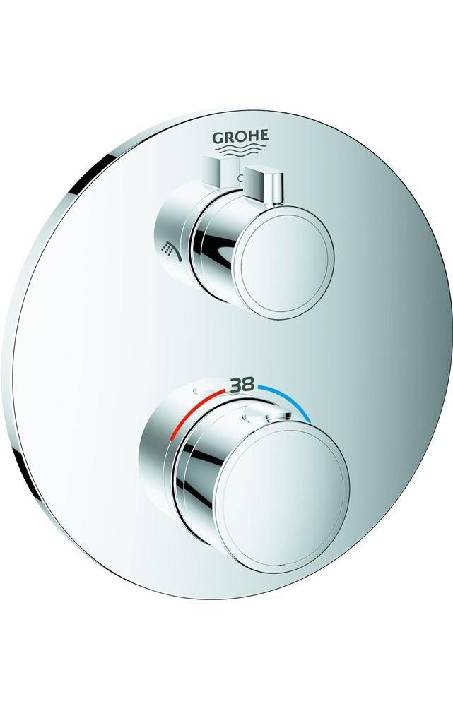 GROHE Thermostat-Brausebatterie GROHTHERM rd m 2-Wege-Umstellung chr