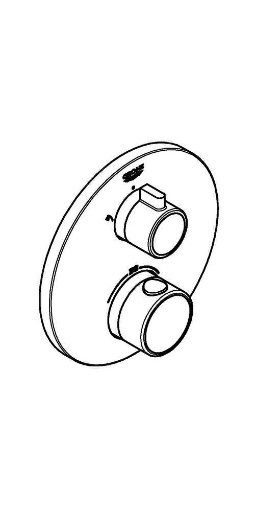 GROHE Thermostat-Brausebatterie GROHTHERM rd m 2-Wege-Umstellung chr