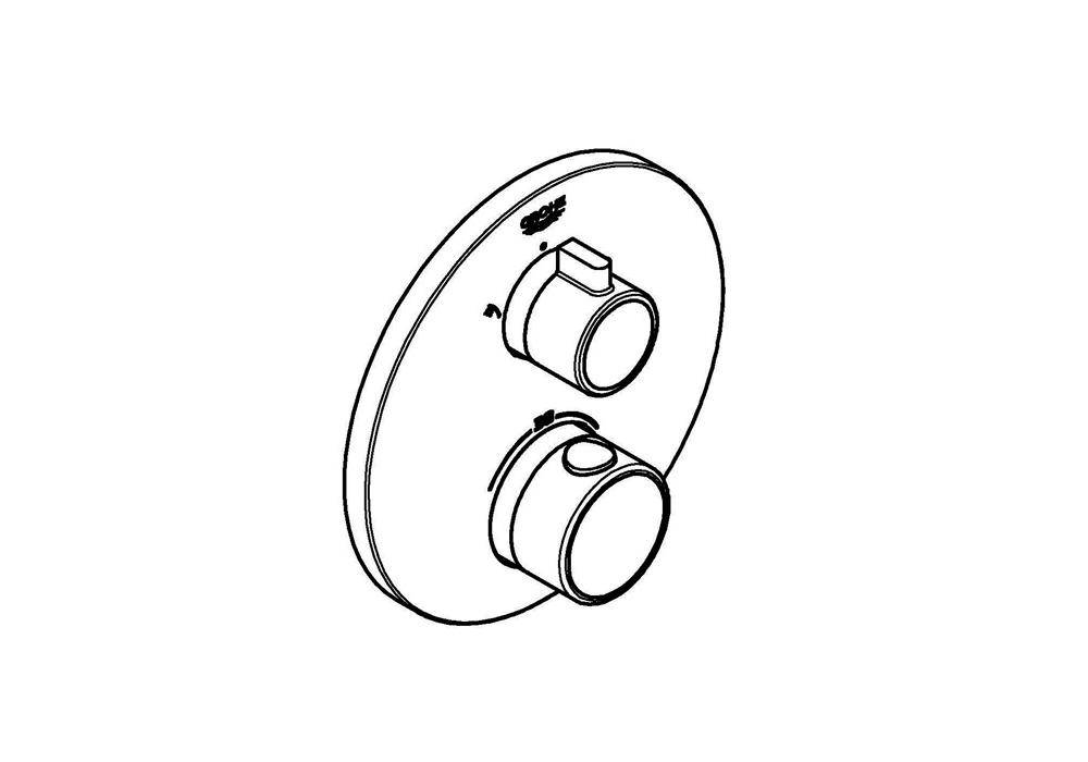 GROHE Thermostat-Brausebatterie GROHTHERM rd m 2-Wege-Umstellung chr