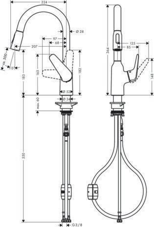 hansgrohe HG Einhebel-Spültischmischer 180 M42 DN 15, mit