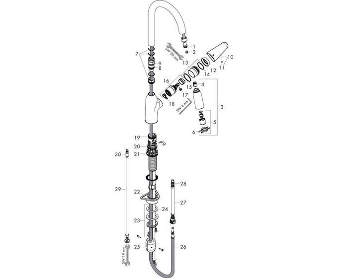 hansgrohe HG Einhebel-Spültischmischer 180 M42 DN 15, mit