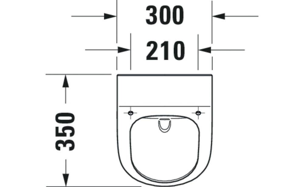 Duravit Urinal ME by Starck RIMLESS 0,5 l Zul v hint o Fliege f