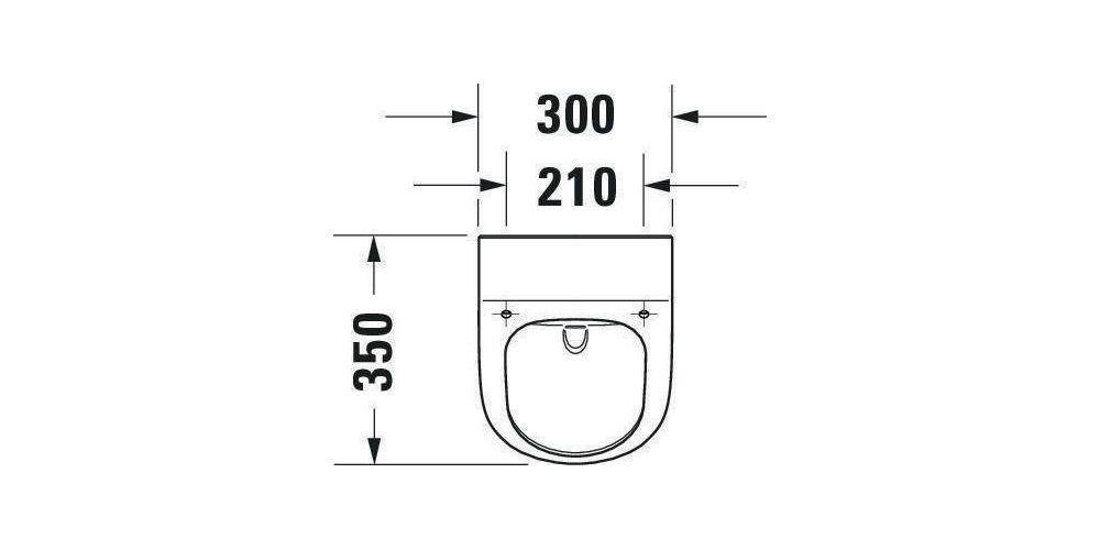 Duravit Urinal ME by Starck RIMLESS 0,5 l Zul v hint o Fliege f