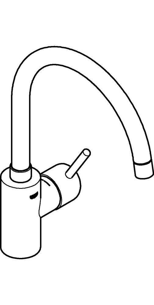 GROHE Einhand-Spültischbatterie CONCETTO 1/2Zoll ho Ala chr Mousseur