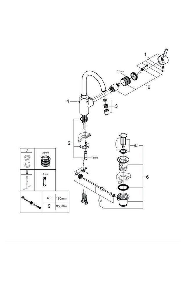 GROHE EH-WTbatt EUROSMART C 1/2Zoll LSize ZAG chrom