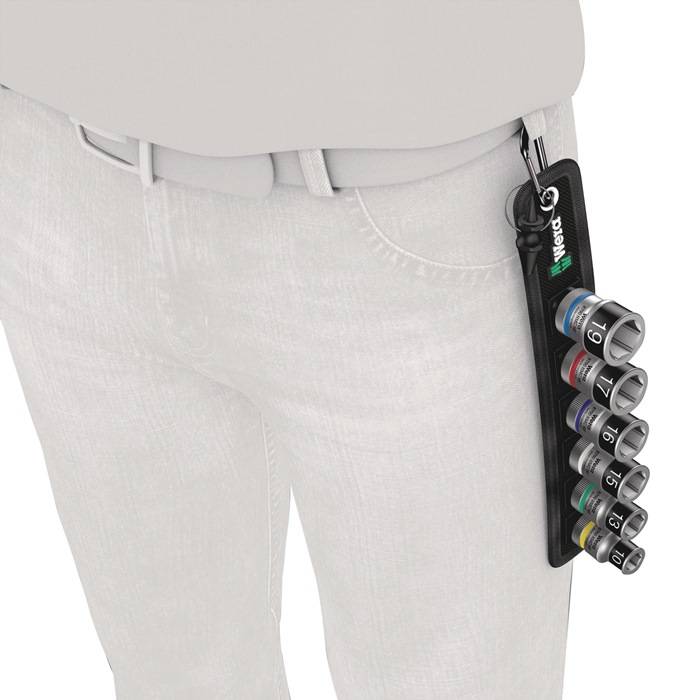 Steckschlüsselsatz Belt C 1 Zyklop 7-tlg.1/2 Zoll 10-19mm f.a6-KT.-Schr.WERA
