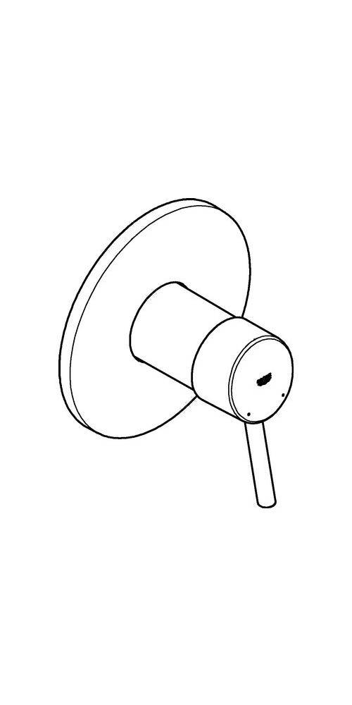GROHE Einhand-Brausebatterie CONCETTO chr chrom