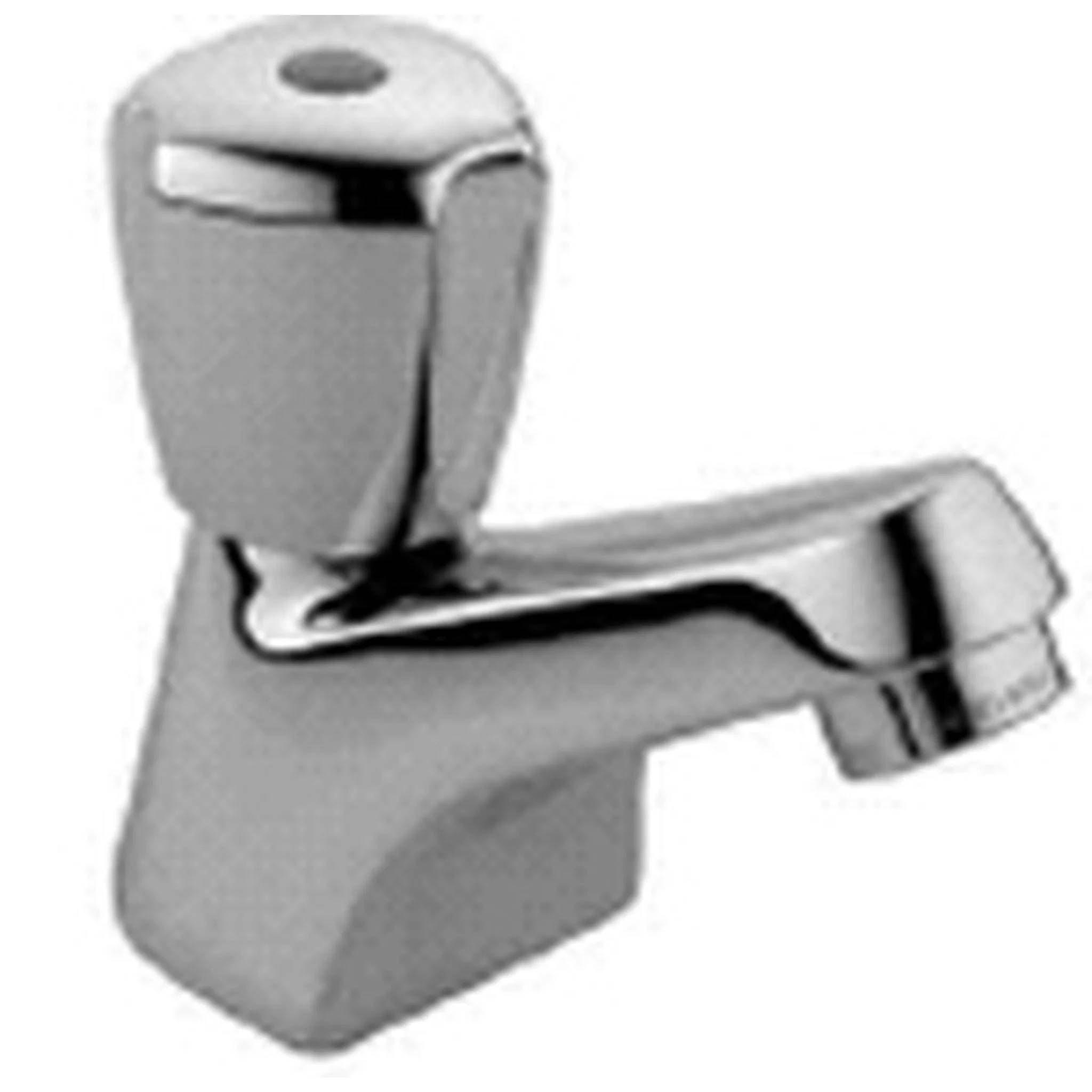 Chrom-Wasserhahn mit Einhebel-Griff und gebogenem Auslauf, gezeigt vor neutralem Hintergrund.