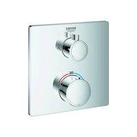GROHE Thermostat-Brausebatterie GROHTHERM eckig m 2-Wege-Umstellung GROHE Thermostat-Brausebatterie GROHTHERM eckig m 2-Wege-Umstellung