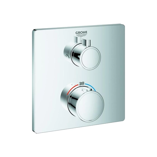 GROHE Thermostat-Brausebatterie GROHTHERM eckig m 2-Wege-Umstellung GROHE Thermostat-Brausebatterie GROHTHERM eckig m 2-Wege-Umstellung