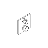 GROHE Thermostat-Brausebatterie GROHTHERM eckig m 2-Wege-Umstellung GROHE Thermostat-Brausebatterie GROHTHERM eckig m 2-Wege-Umstellung