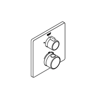GROHE Thermostat-Brausebatterie GROHTHERM eckig m 2-Wege-Umstellung GROHE Thermostat-Brausebatterie GROHTHERM eckig m 2-Wege-Umstellung