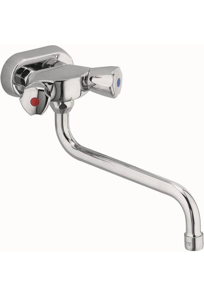 Kludi Spültisch-Wandarmatur STANDARD DN 15 Griffe Terral. KS Stm 45mm