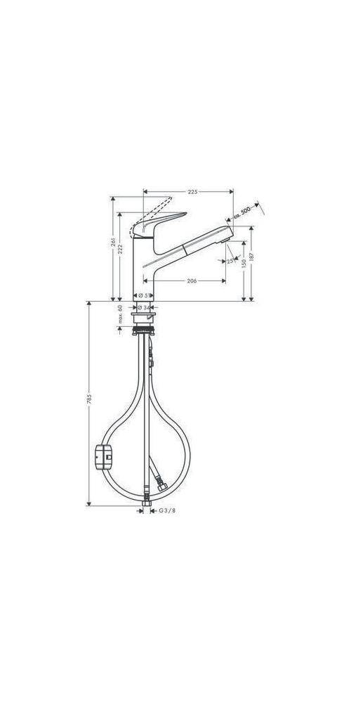 hansgrohe HG Einhebel-Spültischmischer 150 M42 DN 15, mit