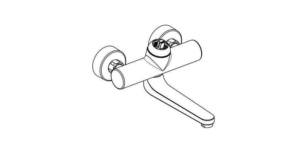Kludi Wand-Einhandmischer PROVITA DN 15 Ausladung 247mm S-Anschlüsse