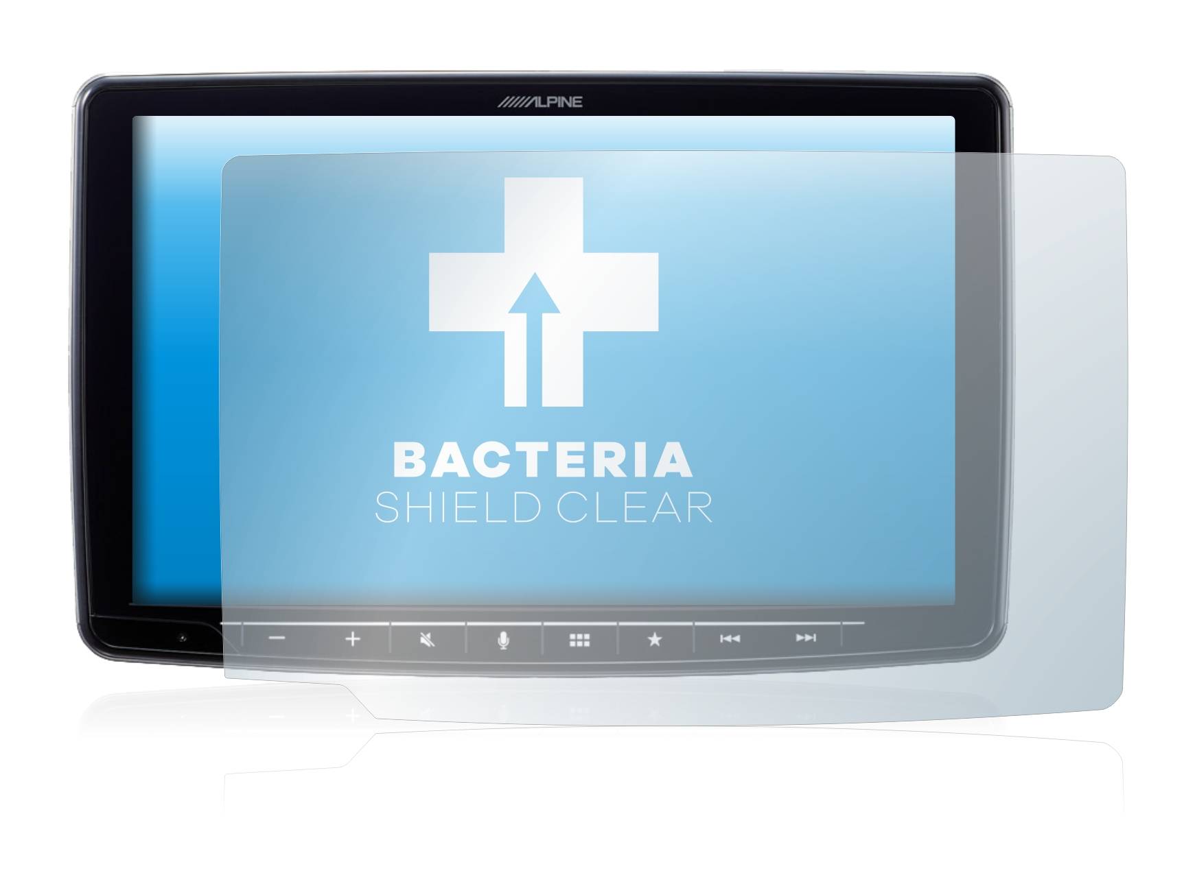 upscreen Bacteria Shield Schutzfolie für Alpine iLX-F903D 9 - Antibakteriell