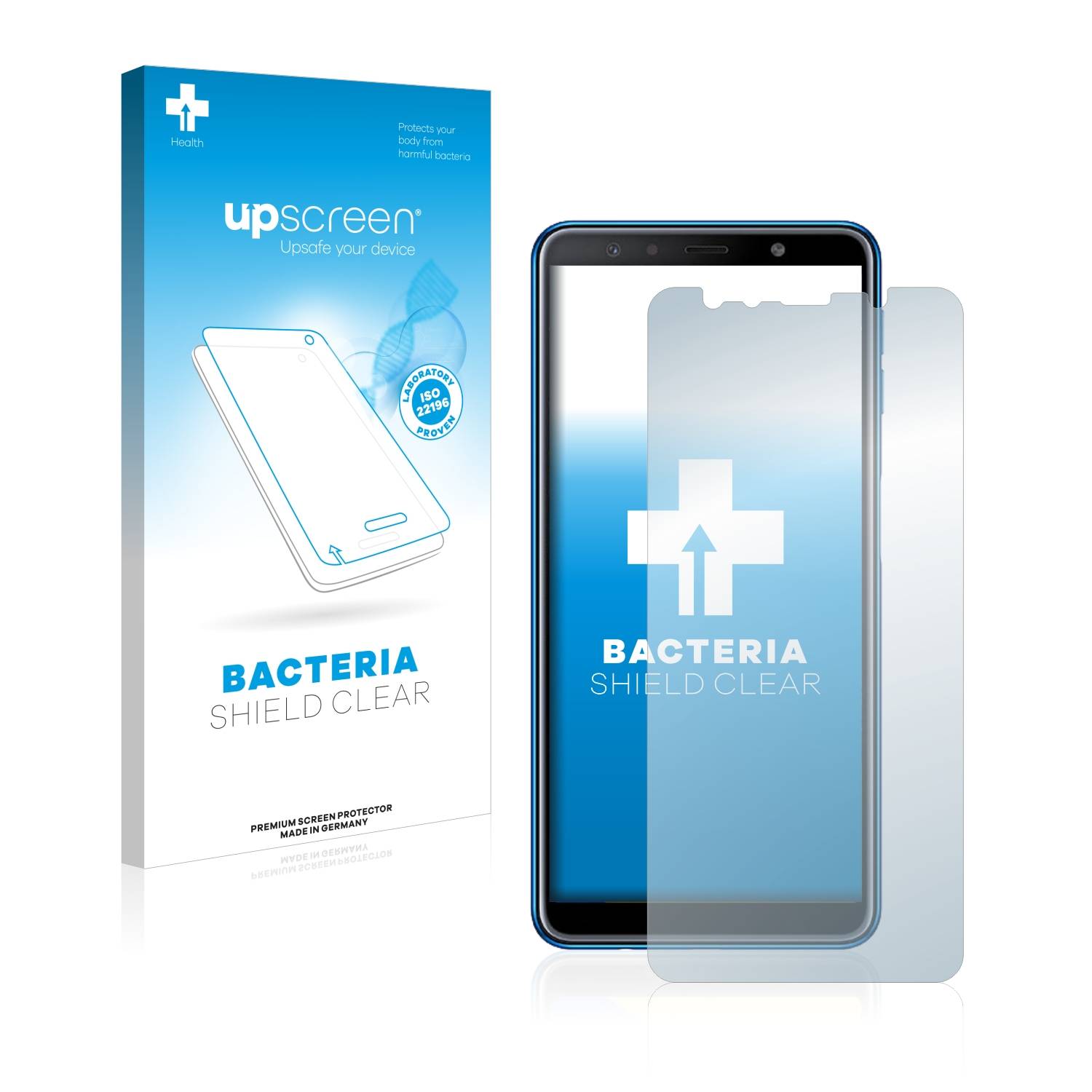 upscreen Bacteria Shield Schutzfolie für Samsung Galaxy A7 2018 - Antibakteriell