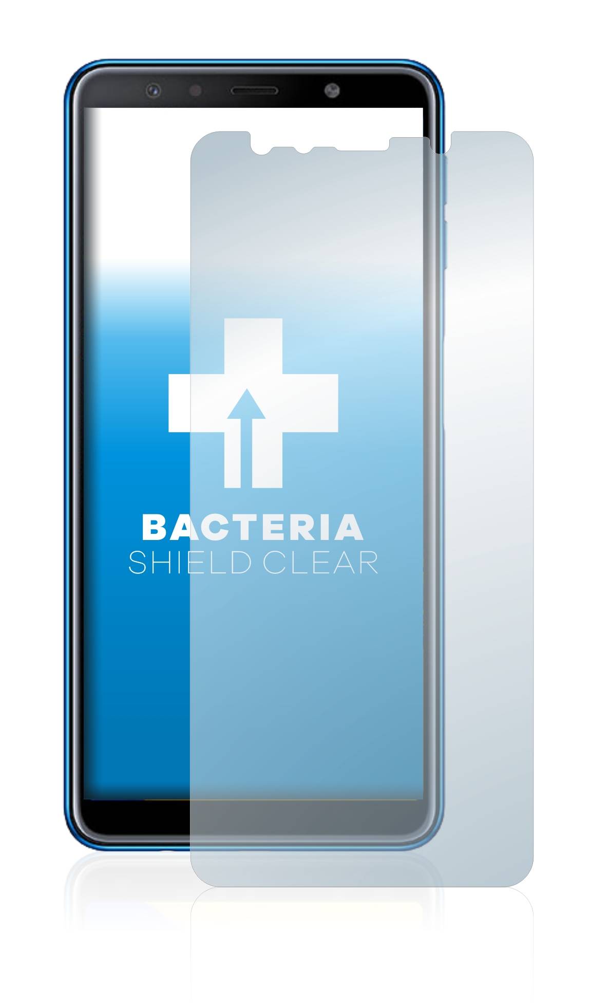 upscreen Bacteria Shield Schutzfolie für Samsung Galaxy A7 2018 - Antibakteriell