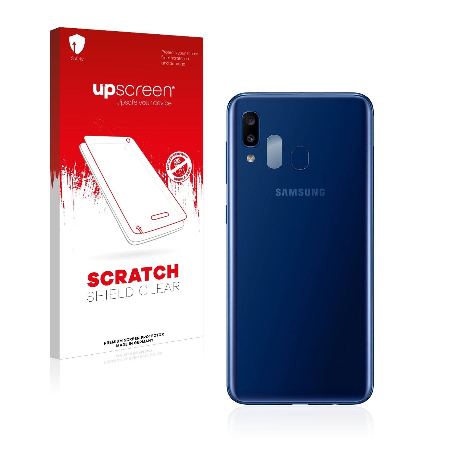 upscreen Scratc Shiel Clea Premiu Displayschutzfoli fü Samsun Galax A20 (Kamer au de Rückseite)